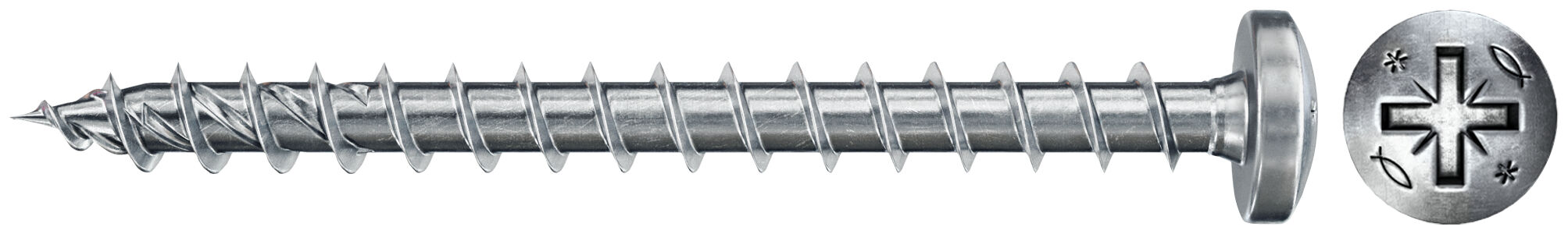 fischer PowerFast FPF II PZF 5,0x60 BC 100 Pan Head PZ cross